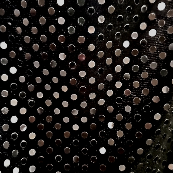 Cache Black Stretchy Velvet Confetti Dot Sequin-Look Tank Top - Picture 3 of 4